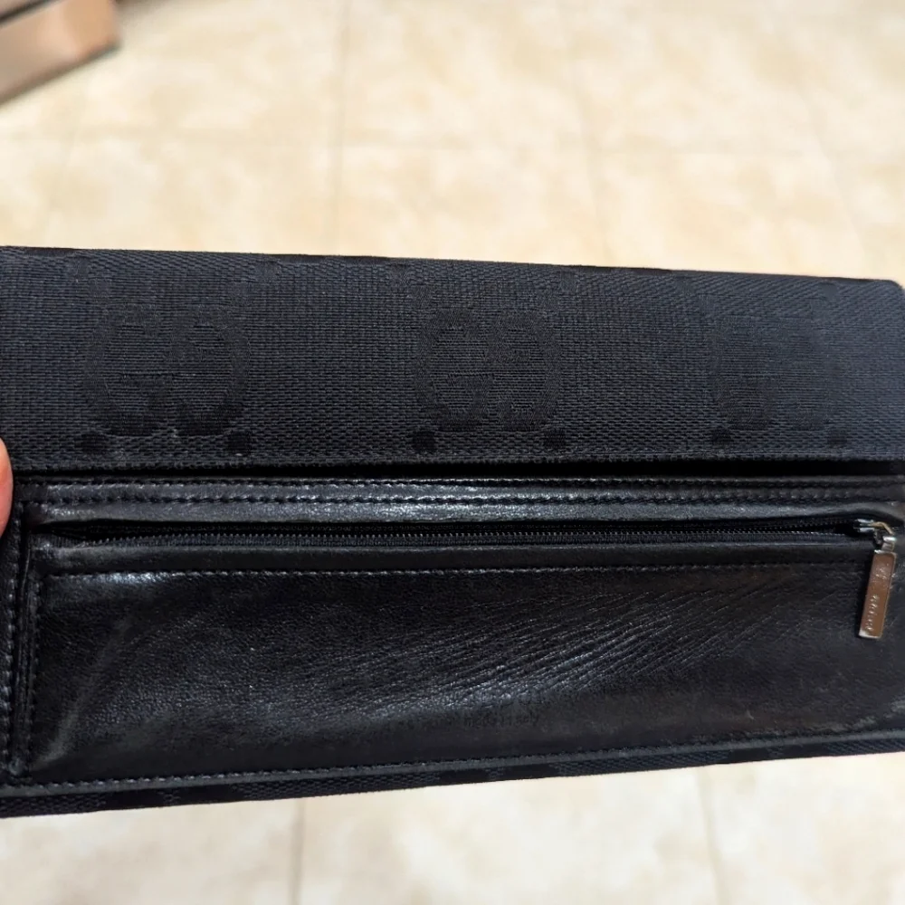 Gucci Black wallet with box